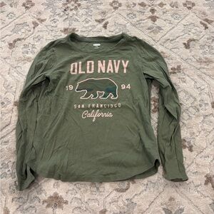 Old Navy Kids Green Long Sleeve Shirt